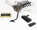 WA-2608 VHF/UHf Digital HD TV Antenna + iPheonix HD-002 HDMI DVR Converter Box + Mounting Pole Bundle